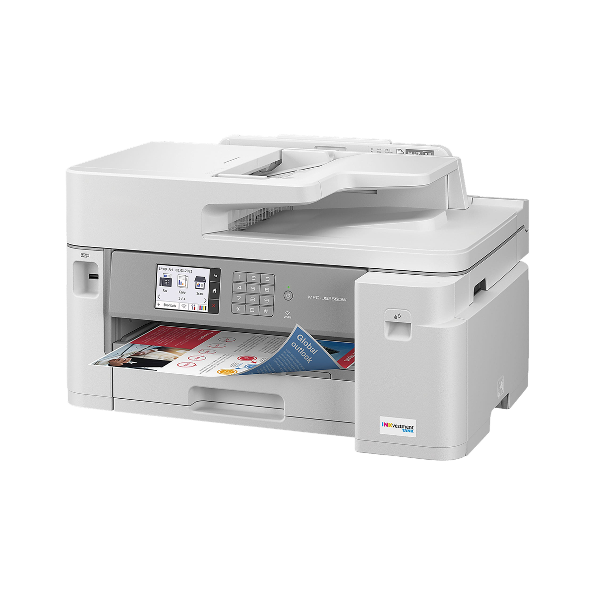 J5855DW Inkjet All-In-One Color Printer With Ink - Image 3