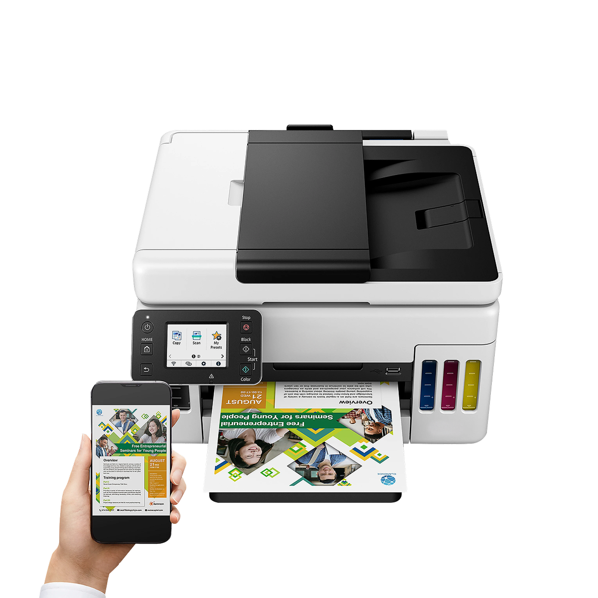 GX6021 Wireless MegaTank Small Office Inkjet All-in-One Color Printer - Image 3